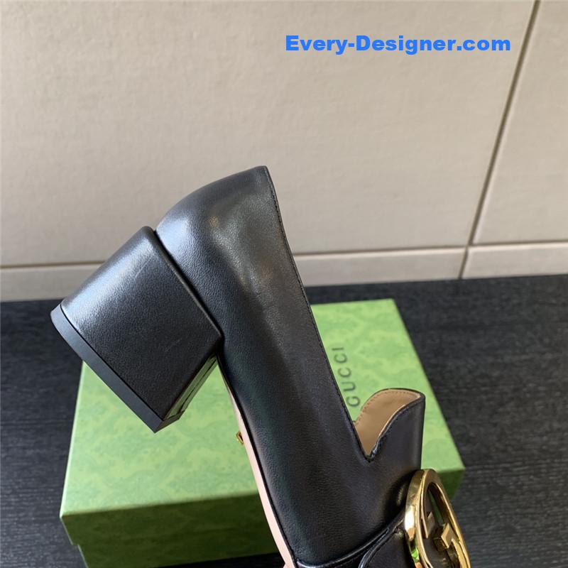 Gvc*1 retro fashion round interlocking double g logo shoes