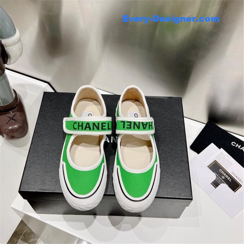 CC second-hand Velcro platform canvas shoes