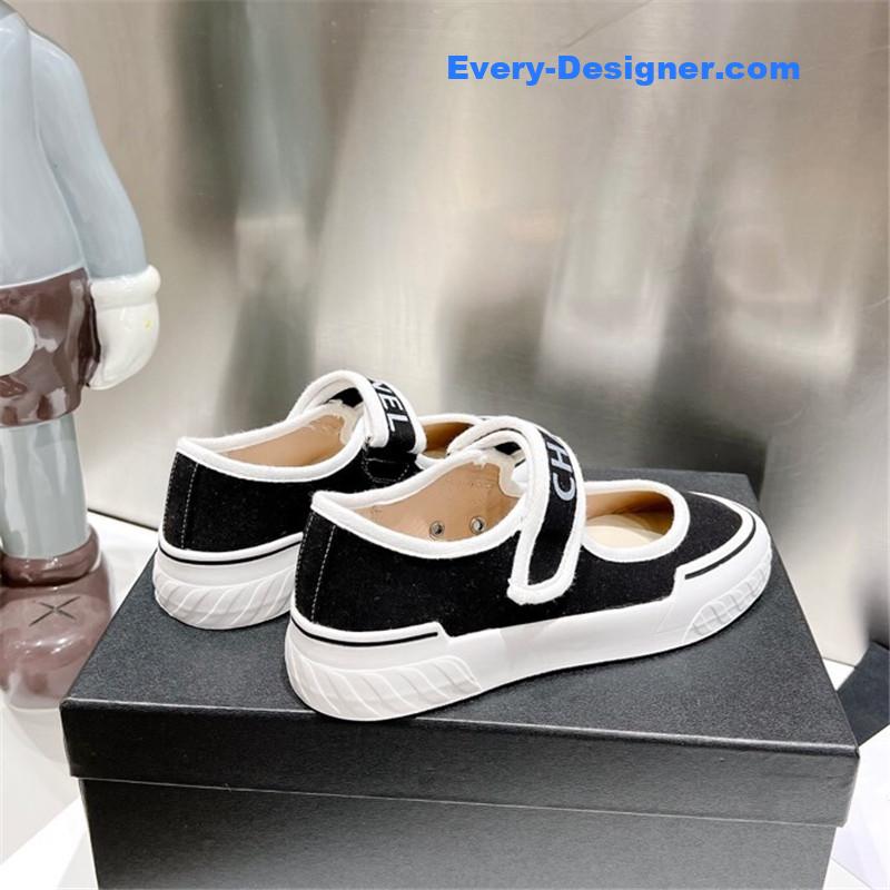 CC second-hand Velcro platform canvas shoes