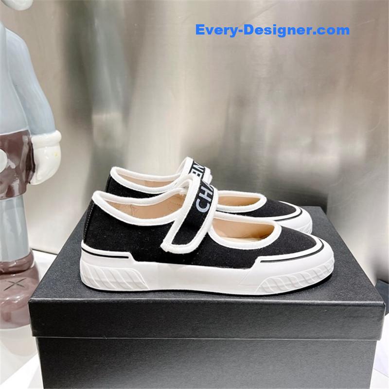 CC second-hand Velcro platform canvas shoes