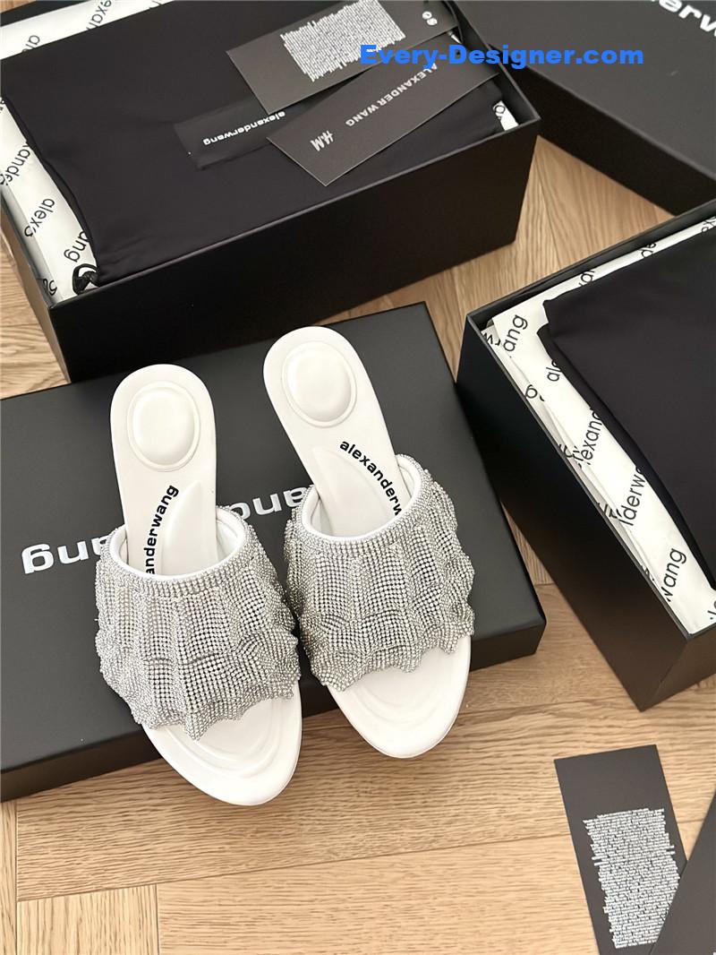 A1exa*der wang new rhinestone high-heeled slippers