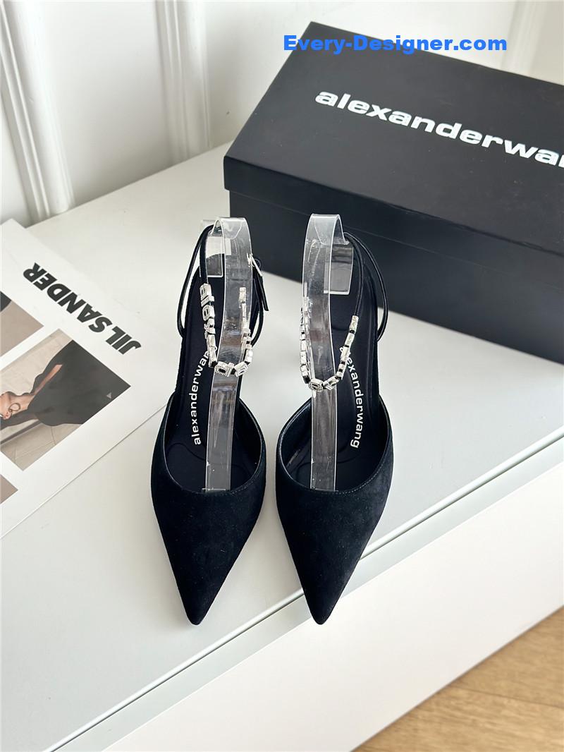 A1exa*der wang letter rhinestone sandals