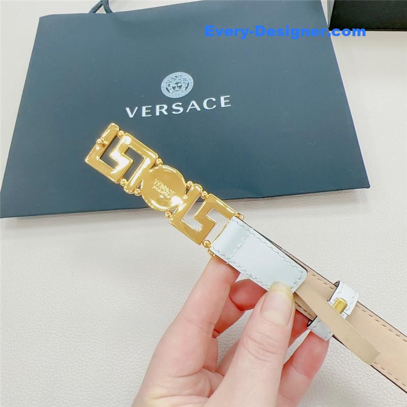 Versace reversible original calfskin nubuck bottom belt
