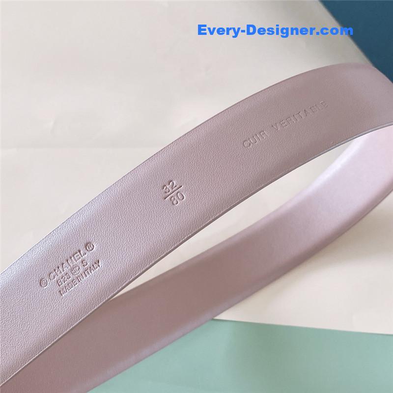 Ch**el black and white enamel double c logo belt