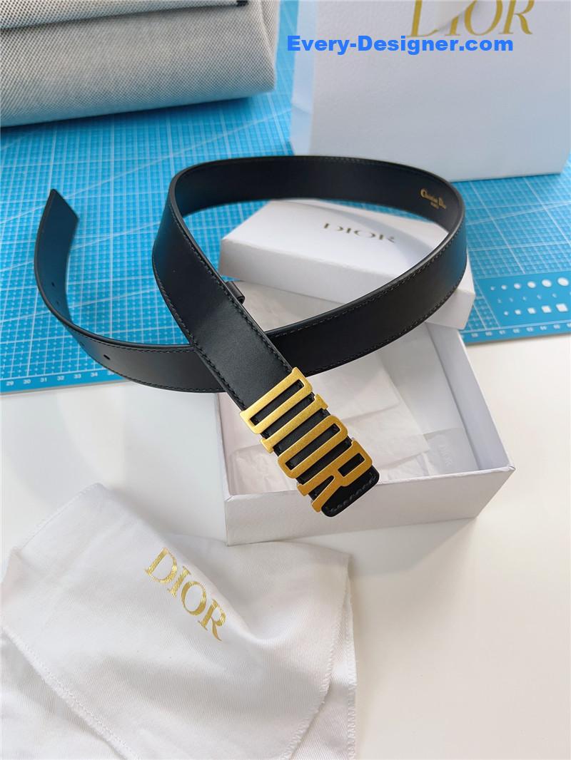 D10r D10rquake black calfskin leather belt