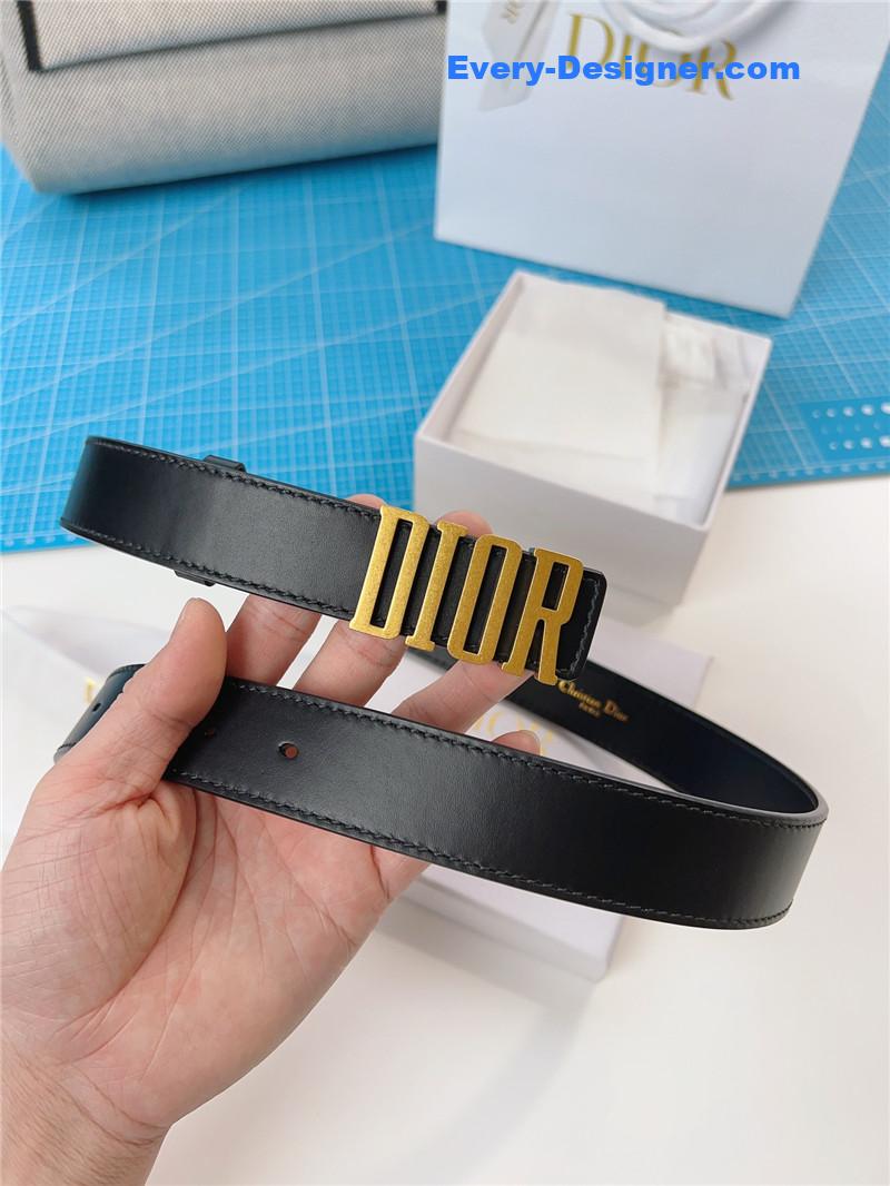 D10r D10rquake black calfskin leather belt