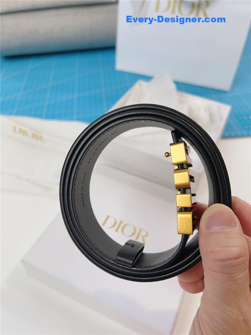 D10r D10rquake black calfskin leather belt