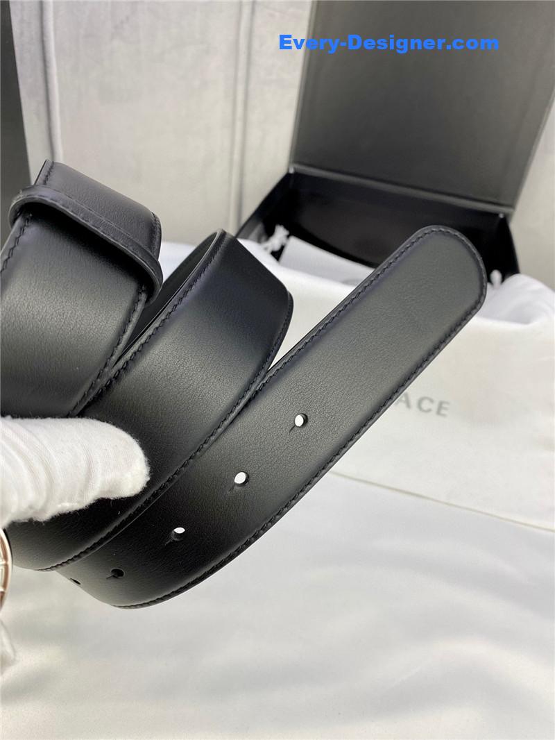 Versace belt in classic greek leather