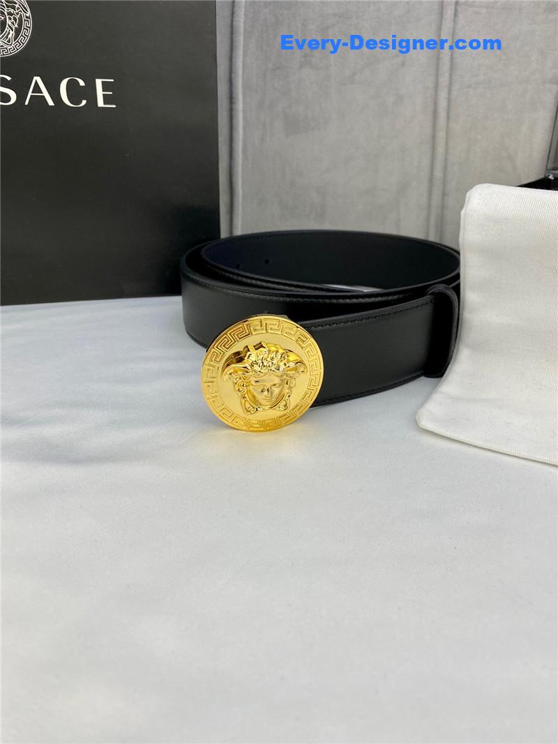 Versace belt in classic greek leather