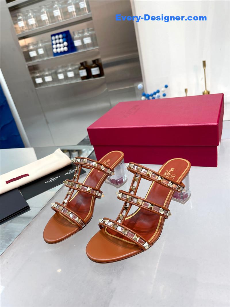 Va1e*ntin0 new transparent heel classic sandals