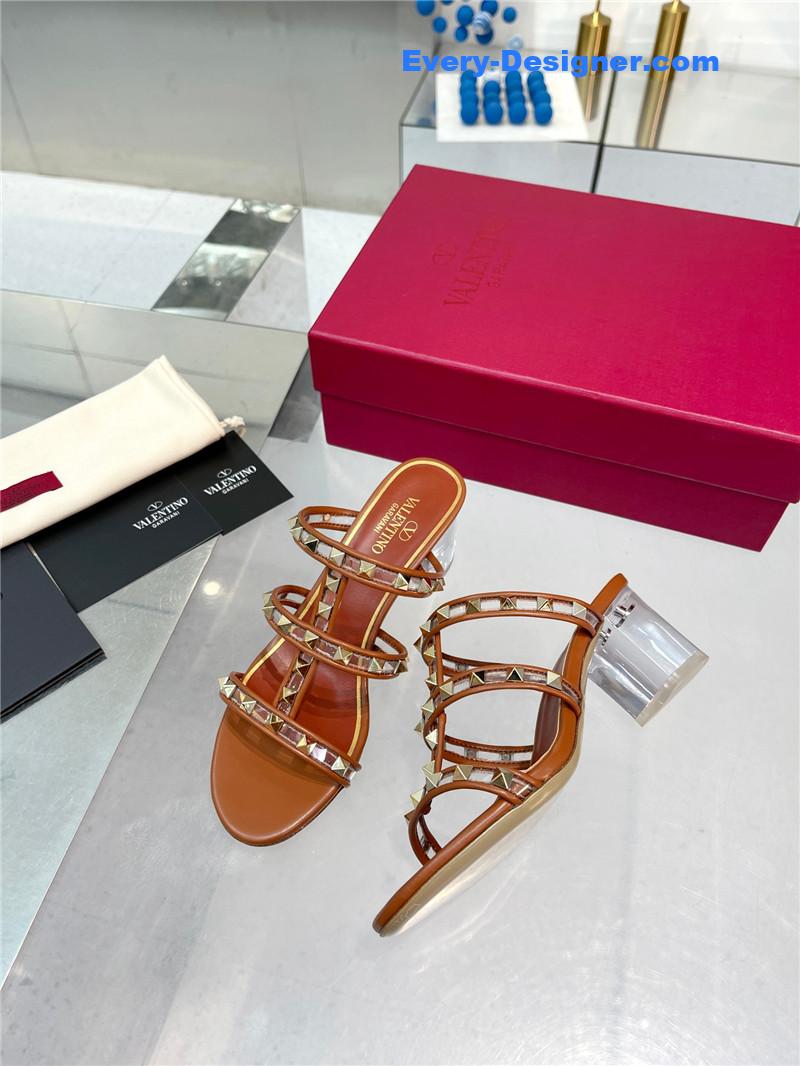 Va1e*ntin0 new transparent heel classic sandals