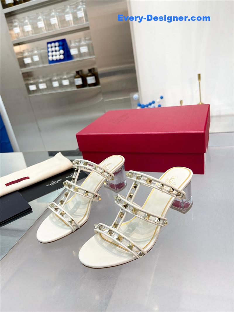 Va1e*ntin0 new transparent heel classic sandals
