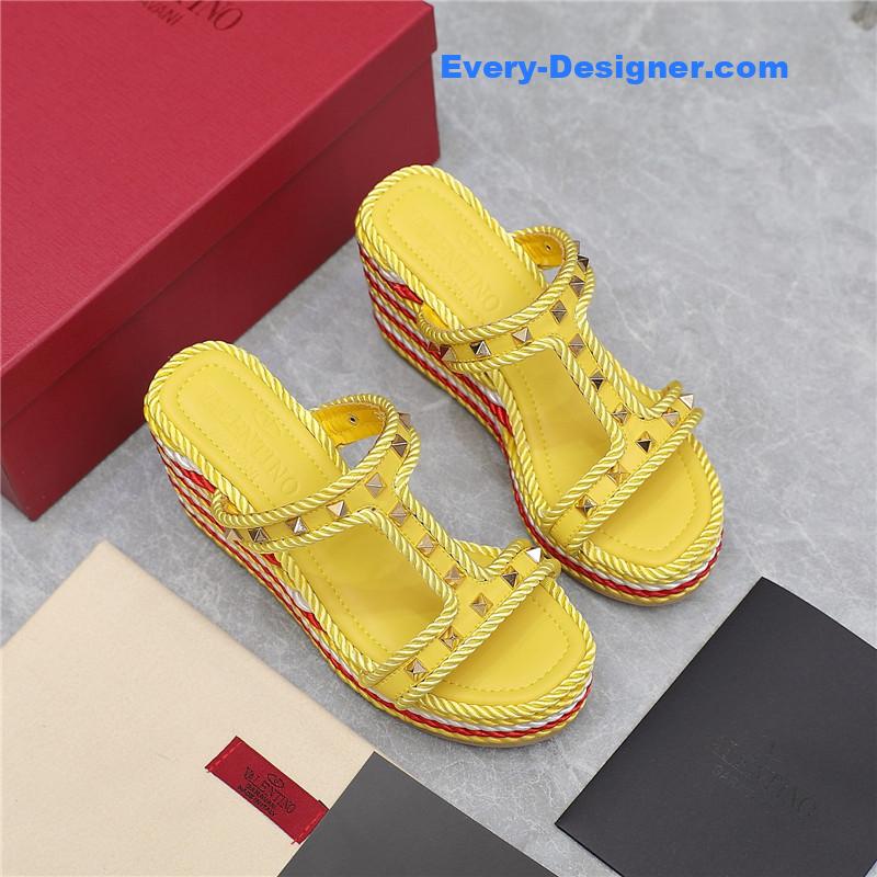 Va1e*ntin0 rope studded wedge sandals