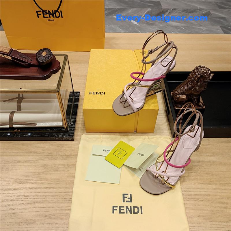 F**di patchwork strap first pumps