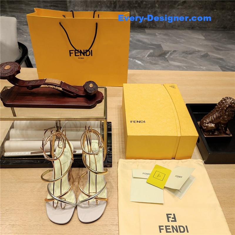 F**di patchwork strap first pumps