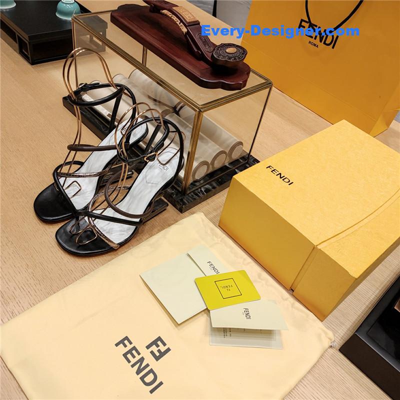 F**di patchwork strap first pumps
