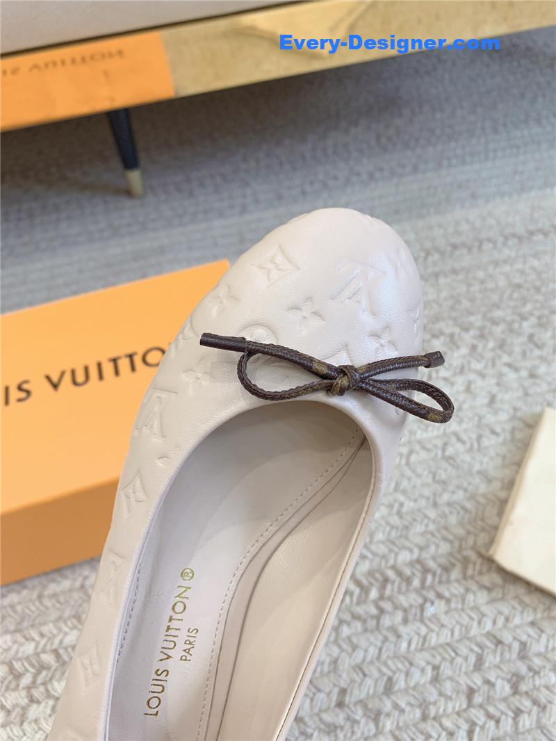 l0vis Vvtt0n lv nina flat bottom bowknot shoes