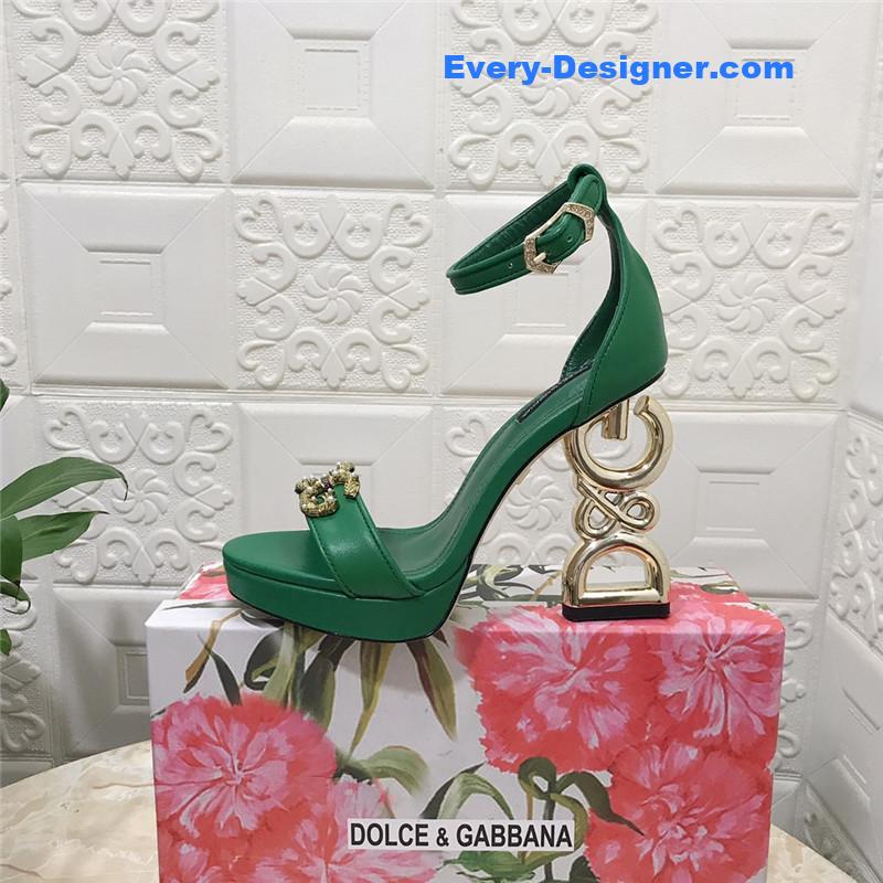 Dolce & Gabbana d&g platform DG big gold buckle heel sandals
