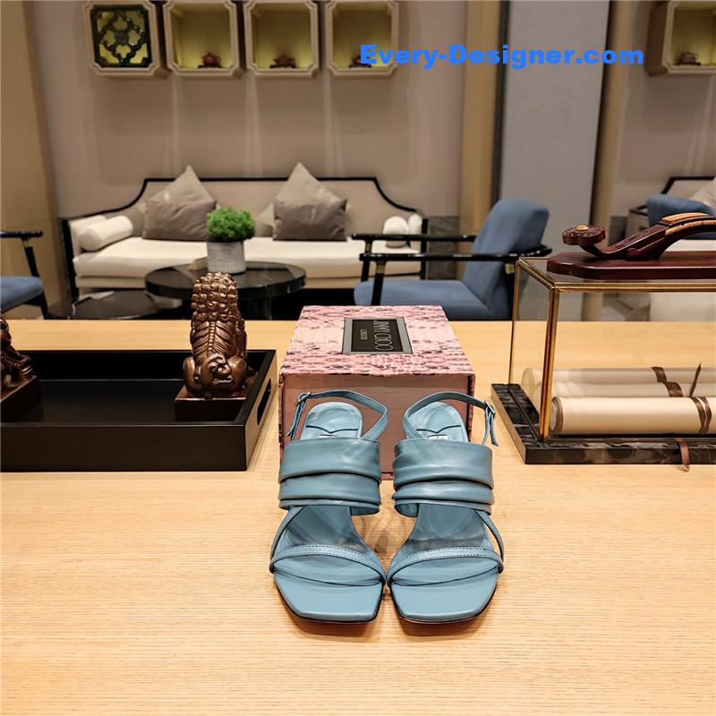 J1m*y Ch00 high heel square toe sandals