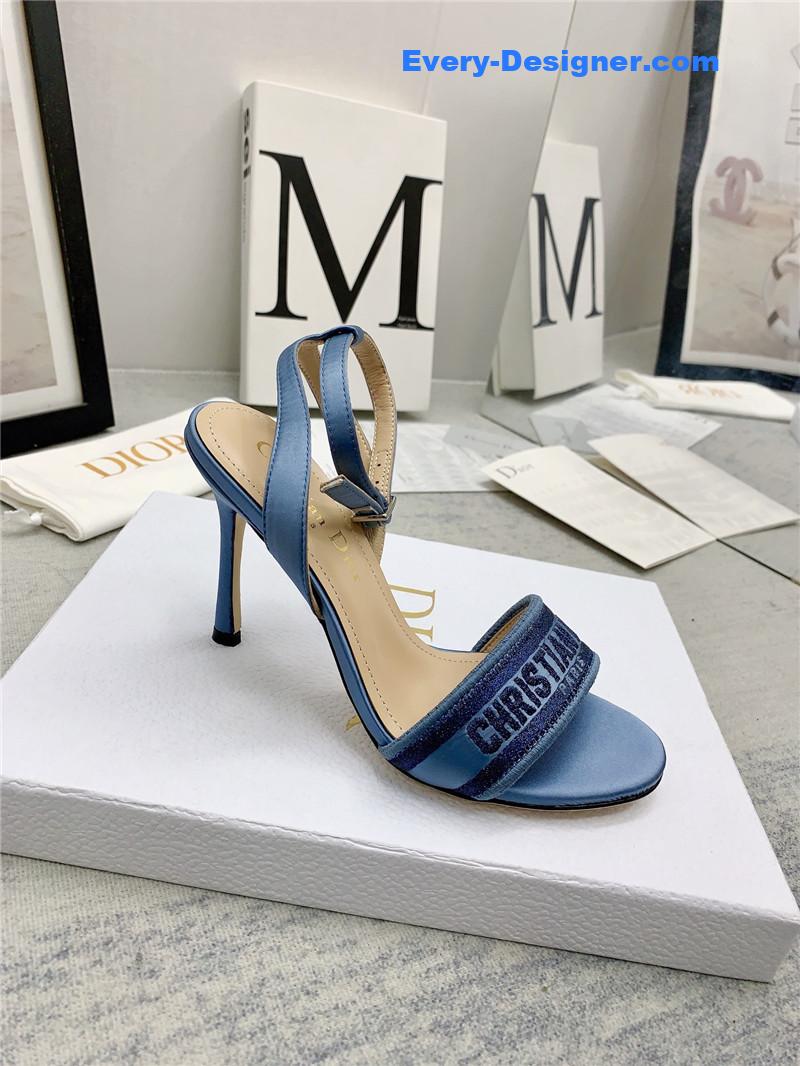 d10r fashion embroidered hot D1am0nd high-heeled sandals