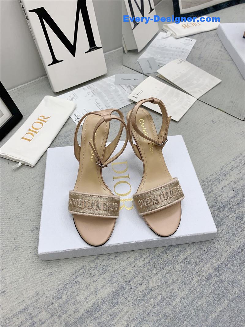 d10r fashion embroidered hot D1am0nd high-heeled sandals
