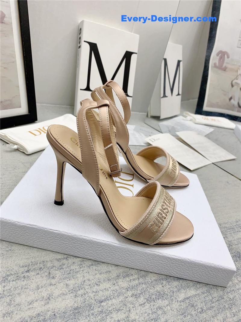 d10r fashion embroidered hot D1am0nd high-heeled sandals