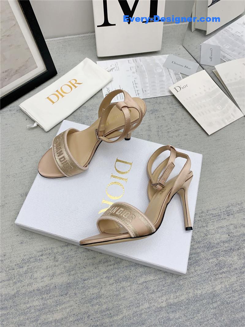 d10r fashion embroidered hot D1am0nd high-heeled sandals