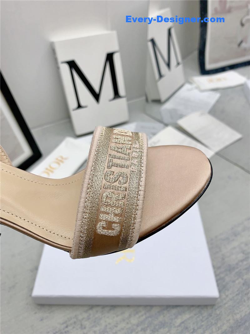 d10r fashion embroidered hot D1am0nd high-heeled sandals