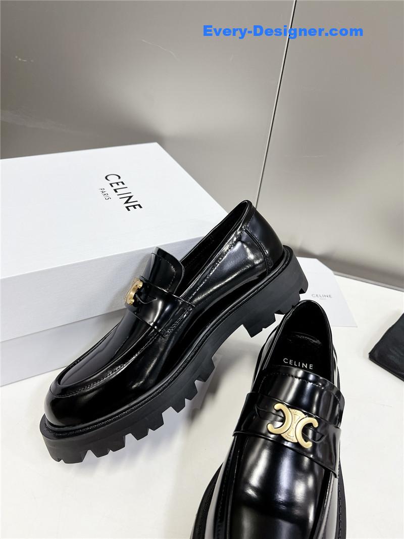 Ce1i*e spring and summer triumphal arch loafers