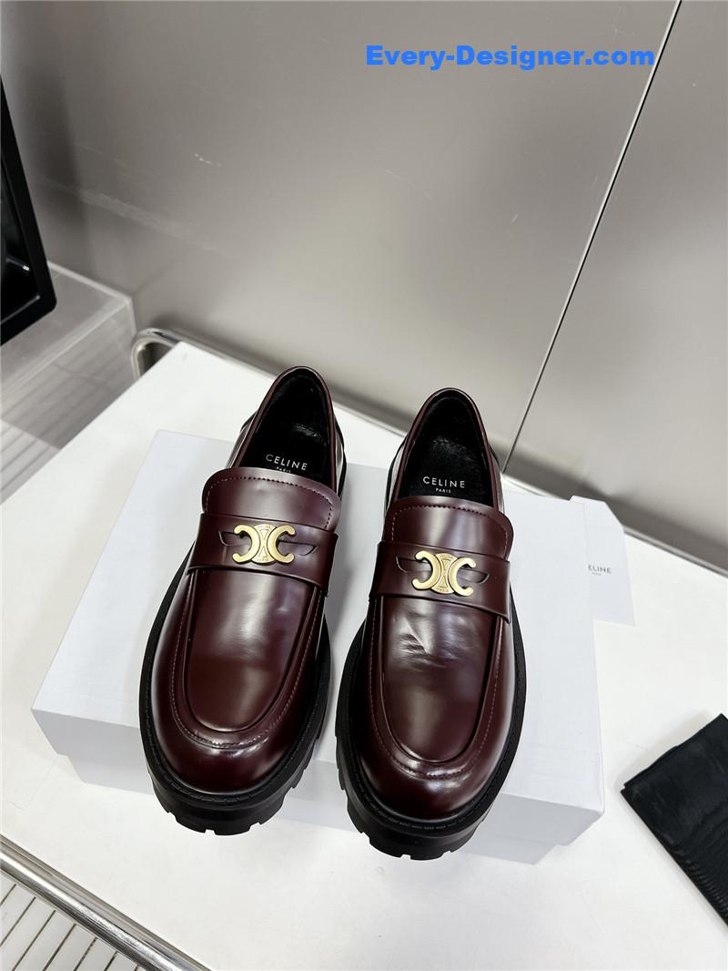 Ce1i*e spring and summer triumphal arch loafers