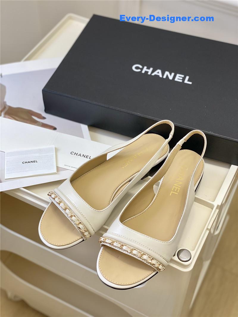 CC new chain fish mouth sandals