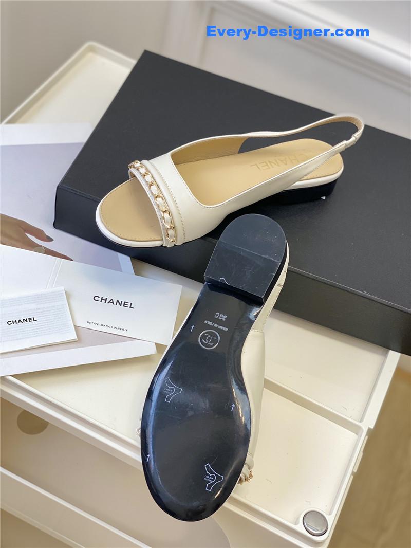 CC new chain fish mouth sandals