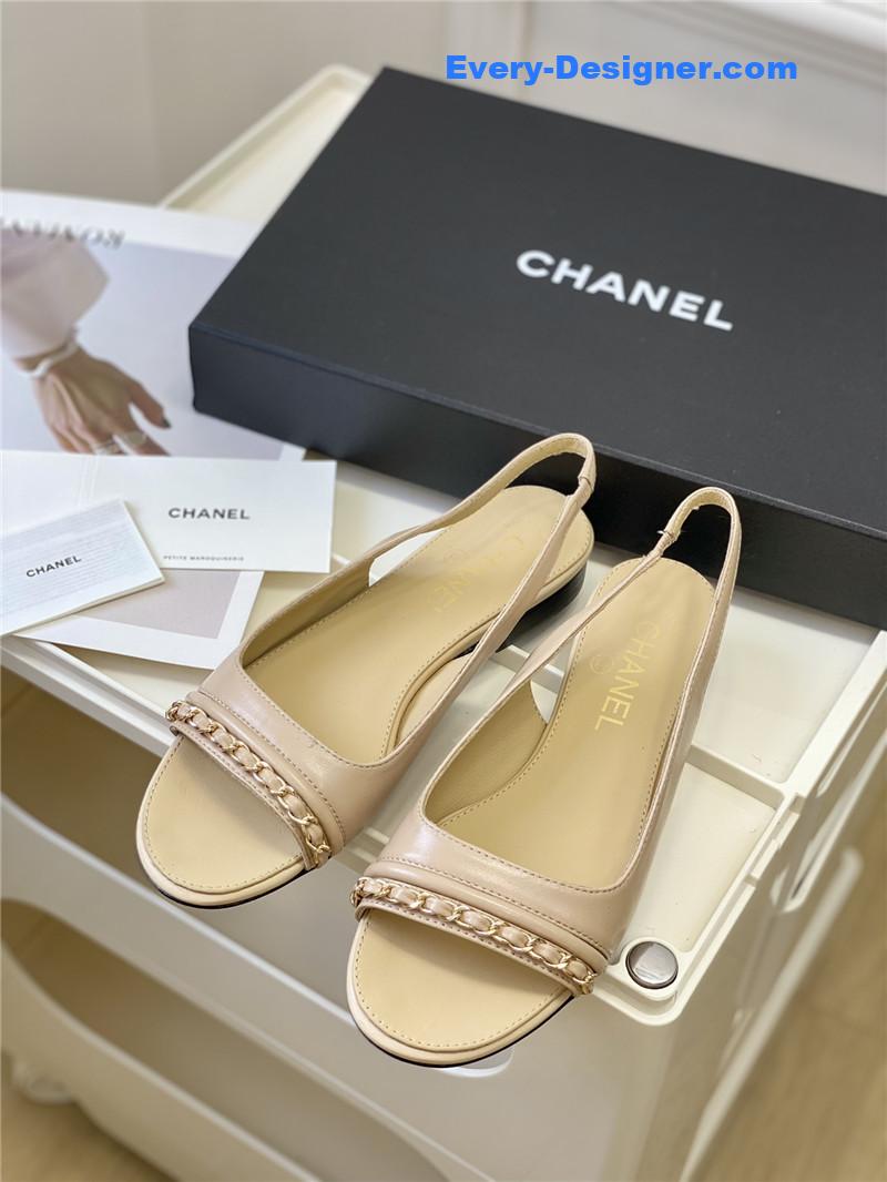 CC new chain fish mouth sandals