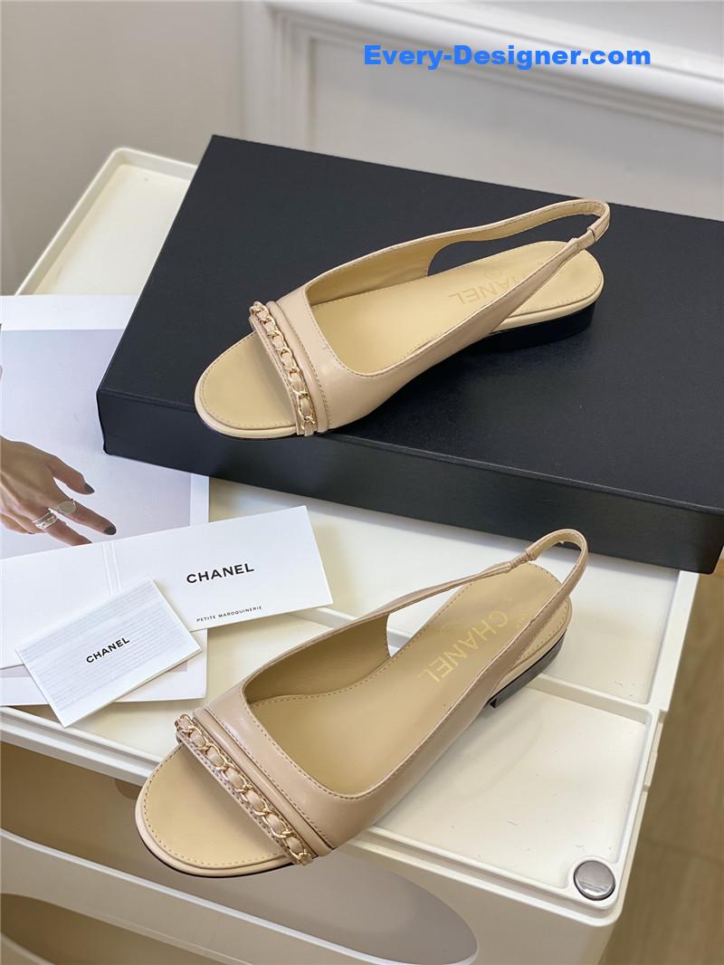 CC new chain fish mouth sandals