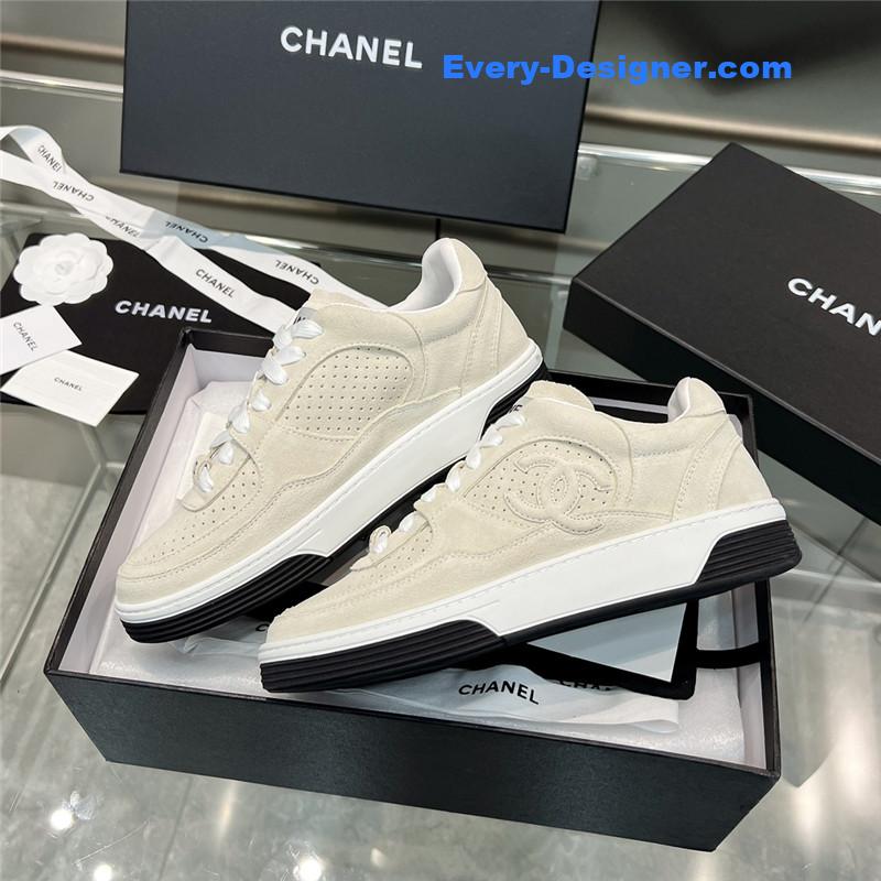 Ch**el new full leather panda color casual sneakers