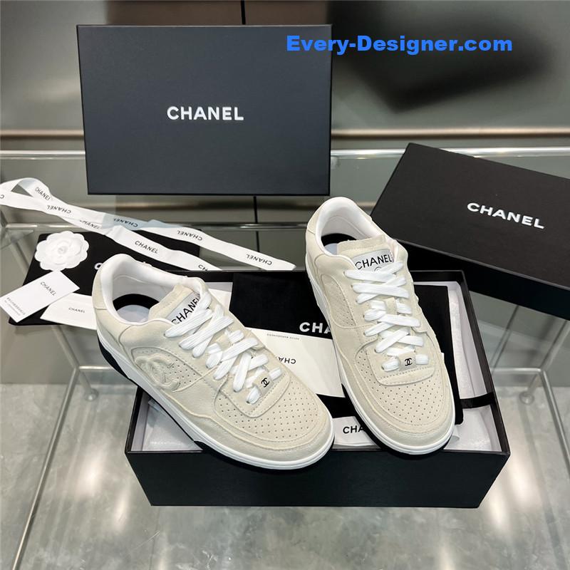 Ch**el new full leather panda color casual sneakers