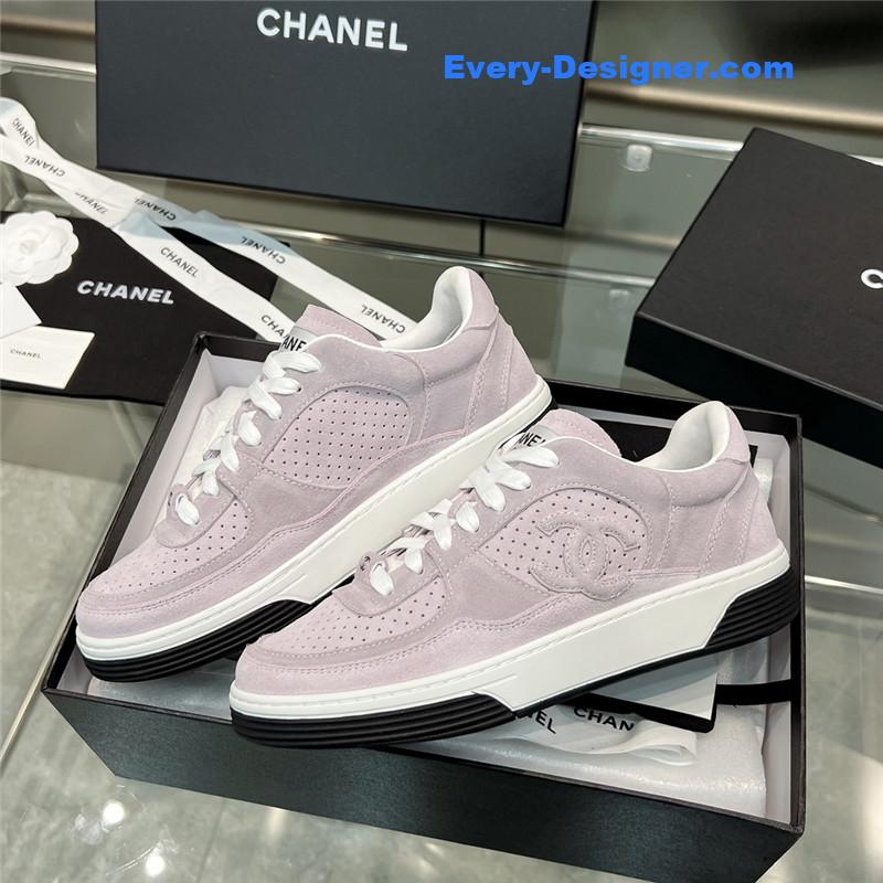 Ch**el new full leather panda color casual sneakers