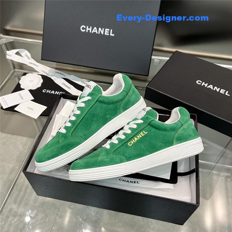 Ch**el new full leather panda color casual sneakers