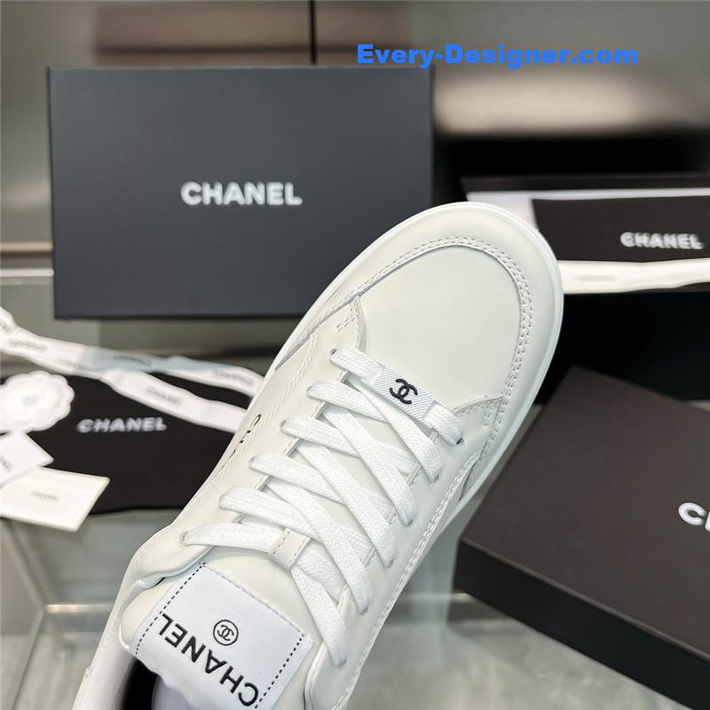 Ch**el new full leather panda color casual sneakers