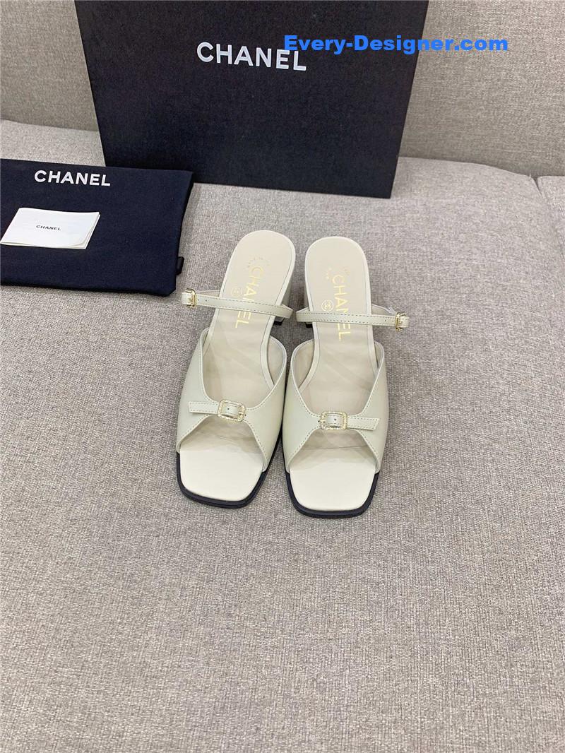 CC summer new high heel slippers