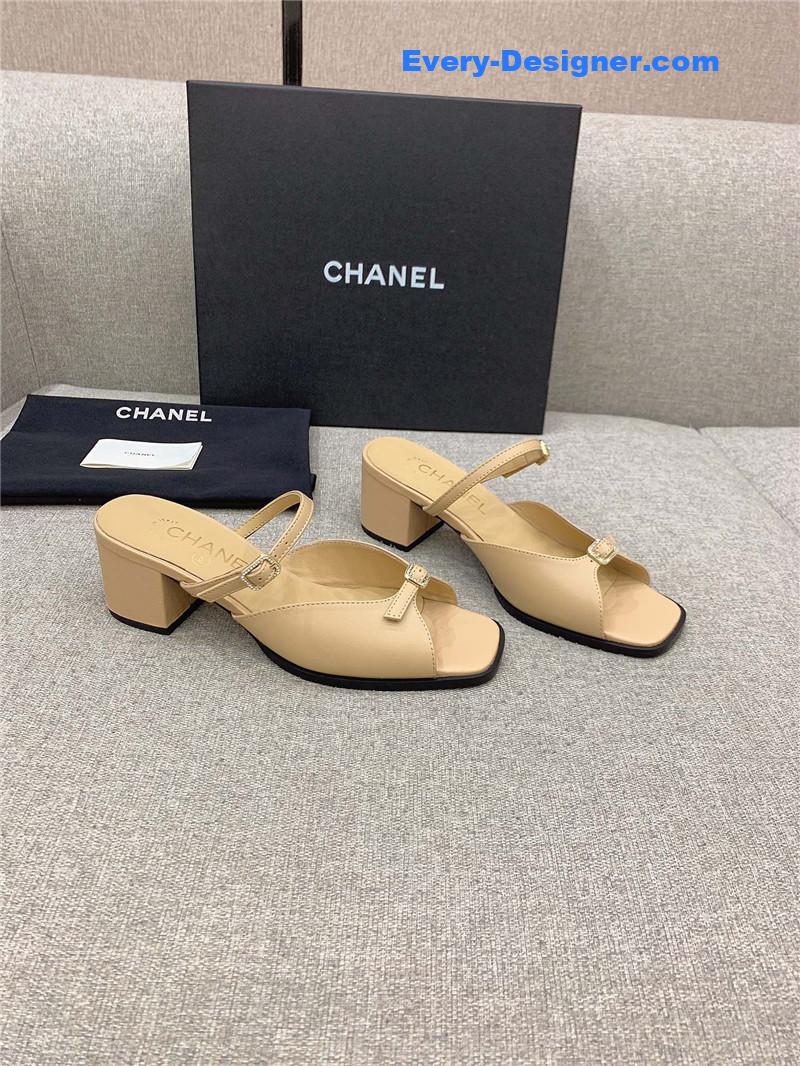 CC summer new high heel slippers