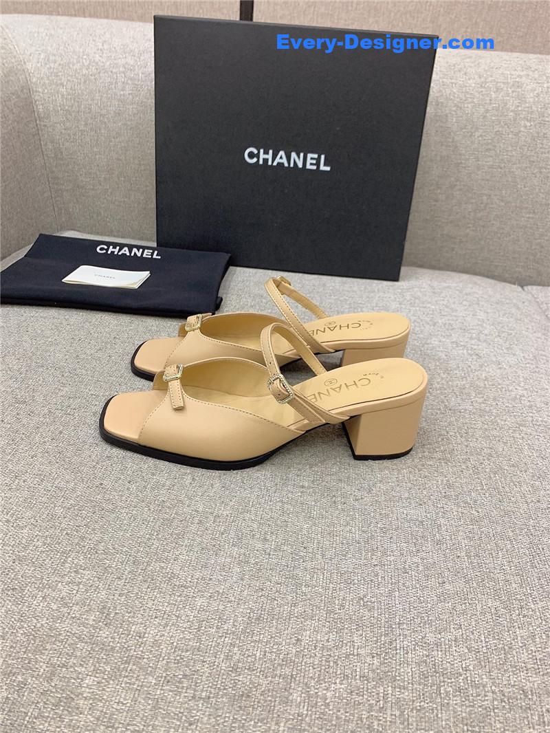 CC summer new high heel slippers