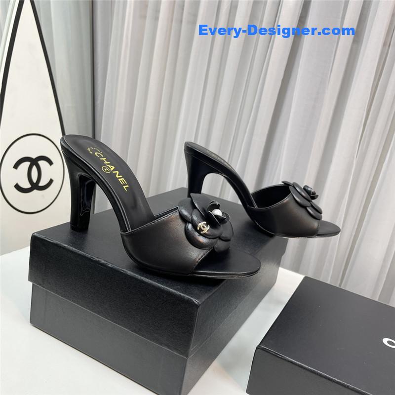 CC spring and summer new product camellia slippers