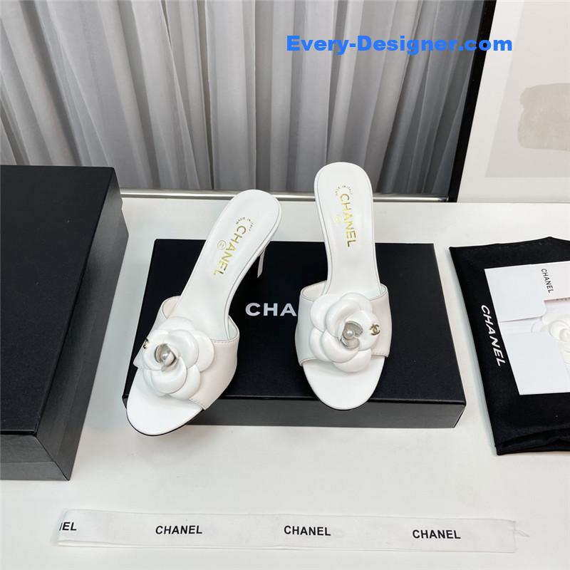 CC spring and summer new product camellia slippers