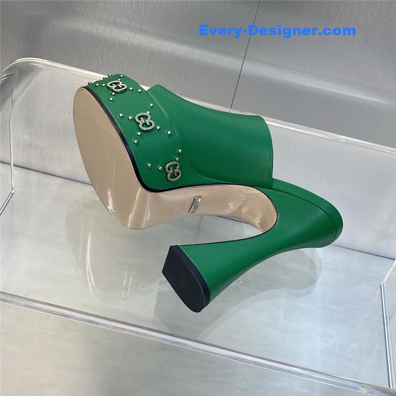 Gvc*1 high heel round toe candy color women’s shoes