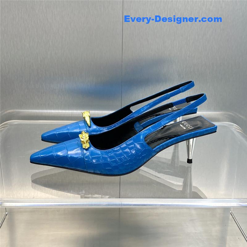 Gvc*1 mid heel candy color hardware buckle women’s shoes