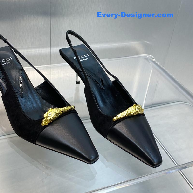 Gvc*1 mid heel candy color hardware buckle women’s shoes