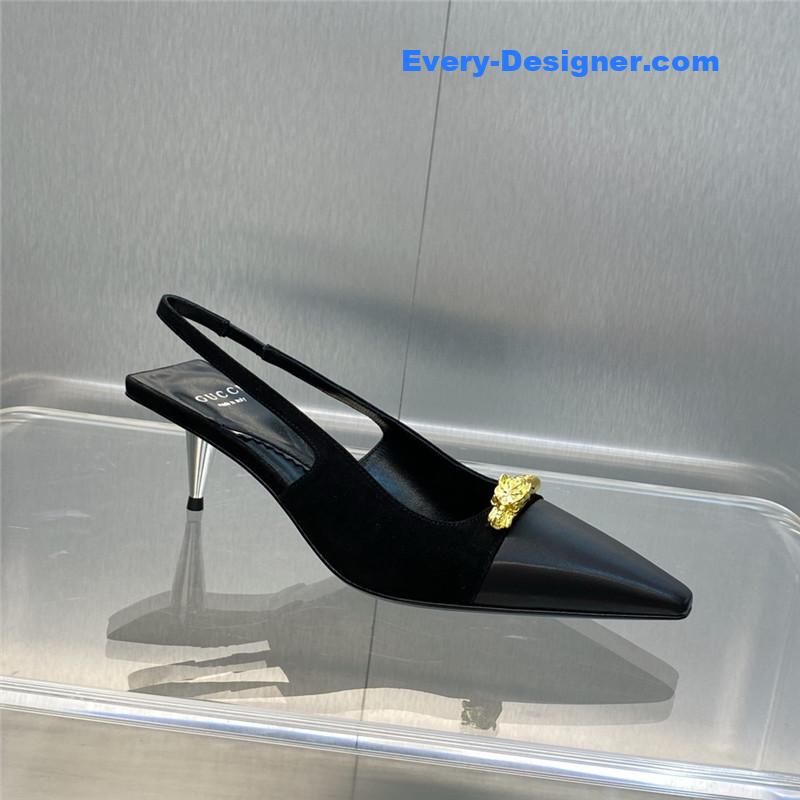 Gvc*1 mid heel candy color hardware buckle women’s shoes