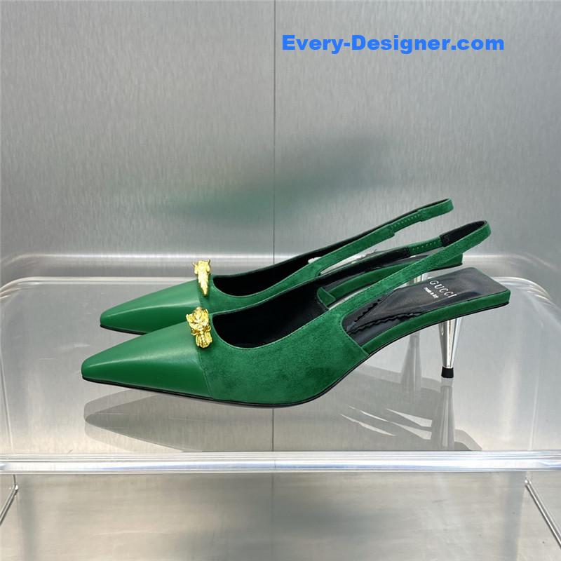 Gvc*1 mid heel candy color hardware buckle women’s shoes