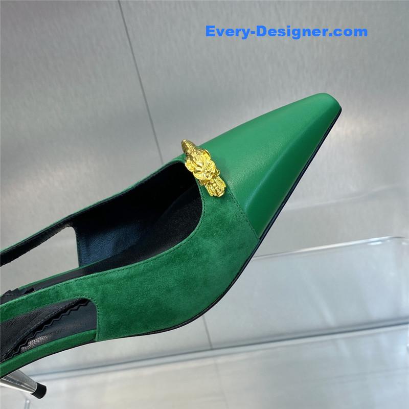 Gvc*1 mid heel candy color hardware buckle women’s shoes